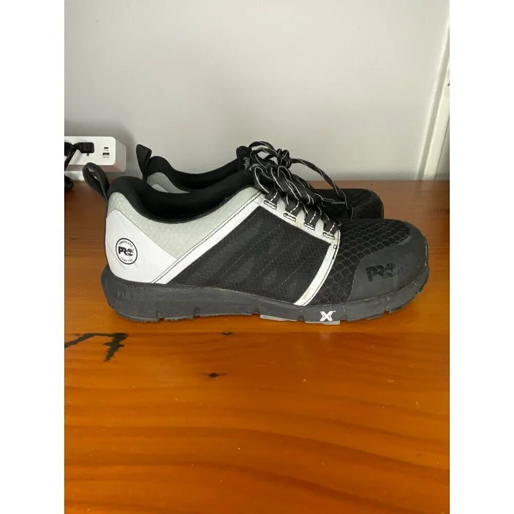 Timberland Pro Radius Composite Safety Toe Work Shoes Size 9 Black & Silver